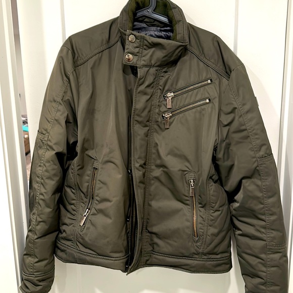 add Italian bomber down jacket olive green - Picture 1 of 5